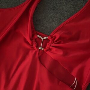 Bodycon red cutout butterfly dress size XS